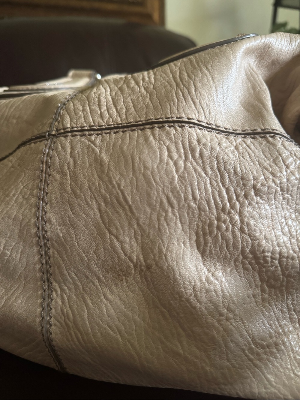 Givenchy Tan Leather Satchel with Braided Top Handles - Picture 3 of 10